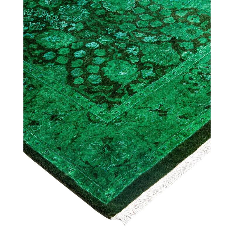 Contemporary Overdyed Wool Hand Knotted Runner - 2' 7" x 8' 10"
