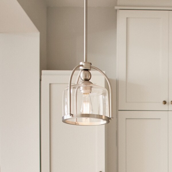 Kichler Lighting Transitional 1 light Brushed Nickel Mini Pendant Brushed nickel Bed Bath Beyond 19556652