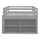 preview thumbnail 14 of 33, Full Size Loft Bed Kids Bed with Retractable Desk and Drawers, Solid Wood with Lateral Portable Desk and Shelves