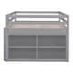 preview thumbnail 34 of 35, Full Size Wooden Loft Bed with Shelves, Desk and 4 Drawers, White