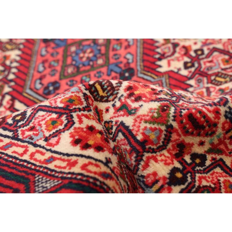 ECARPETGALLERY Hand-knotted Anadol Cream, Red Wool Rug - 3'4 x 5'0