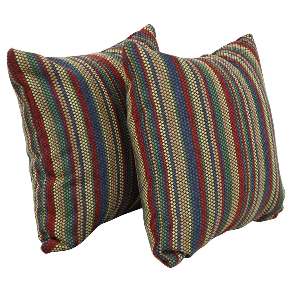 Blazing Needles 17-inch Square Throw Pillows (Set of 2)