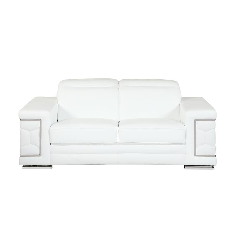 Top Grain Italian Leather Loveseat