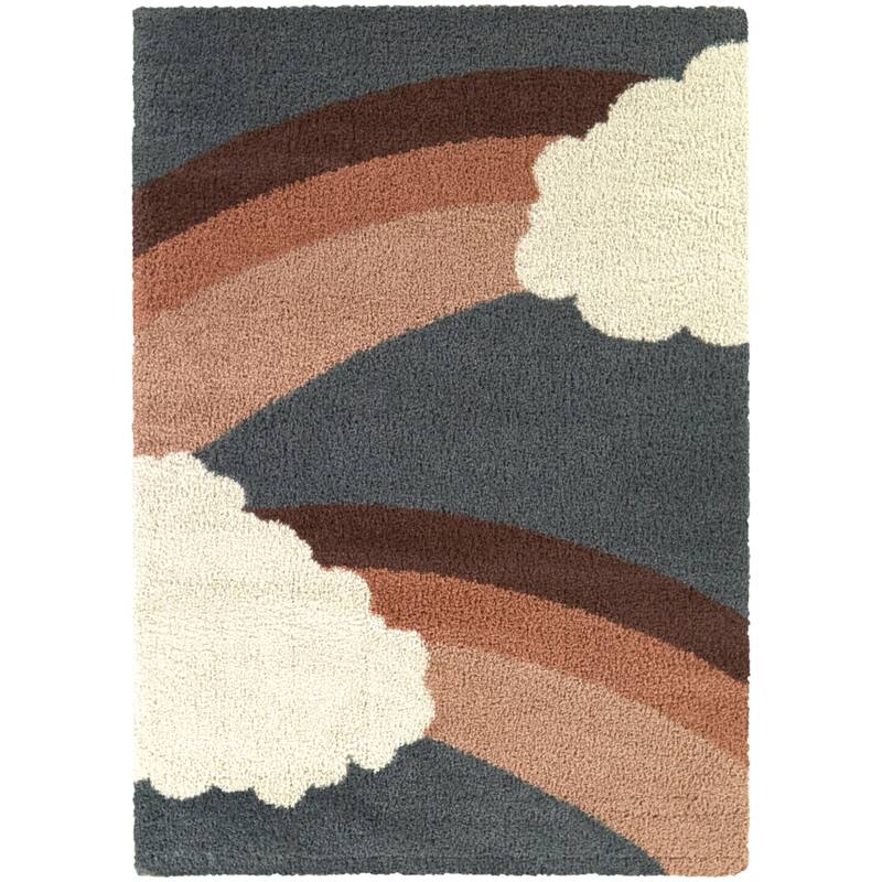 Mod-Tod Bella Kids Rainbow Shag Area Rug