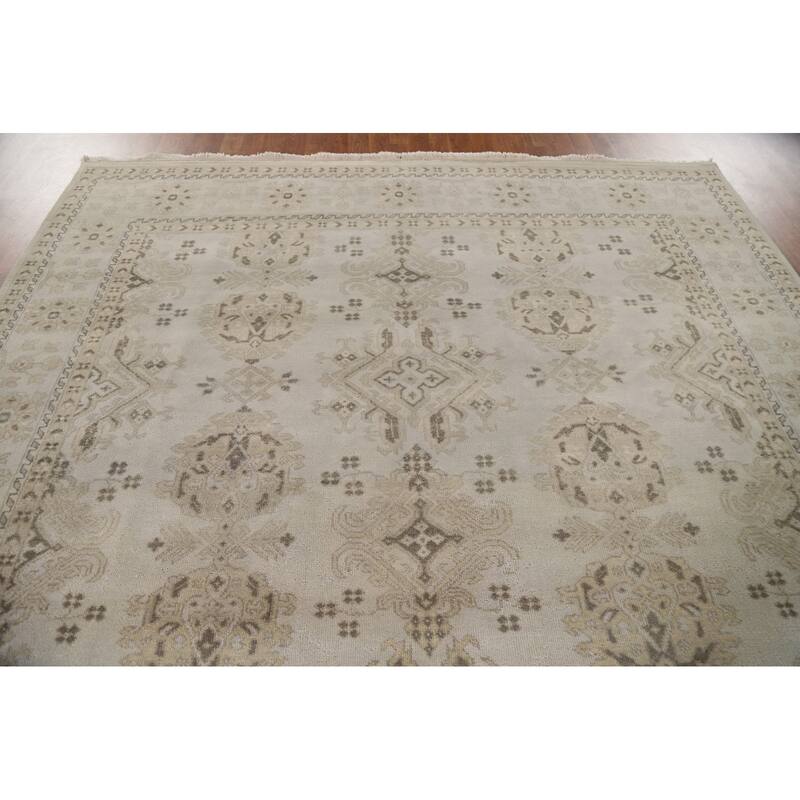 Oushak Living Room Area Rug Handmade Wool Carpet - 8'1"x 10'0"