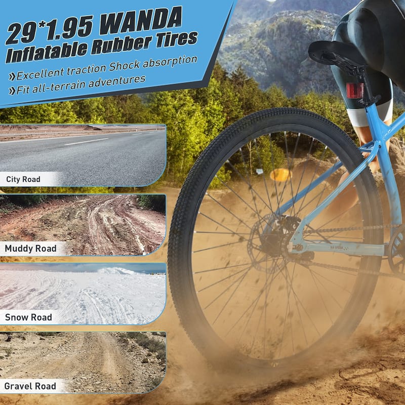 29 Inch Wheels Single Speed Mountain Bike, For Men Women Boys And Girls, Front Suspension, Steel Frame