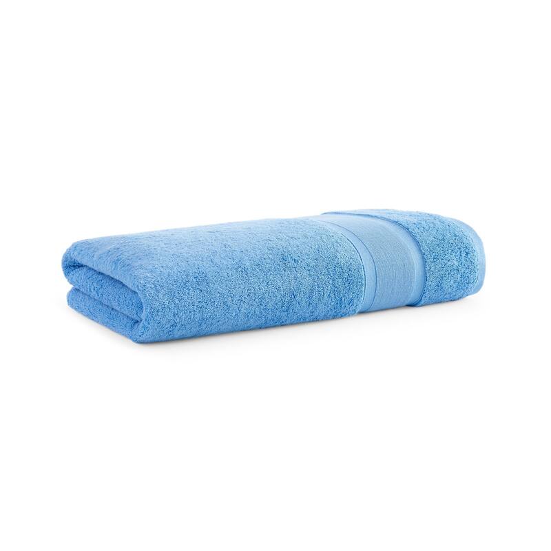 Aston & Arden Aegean Recycled Solid Towel Collection - Bath Sheet - Blue