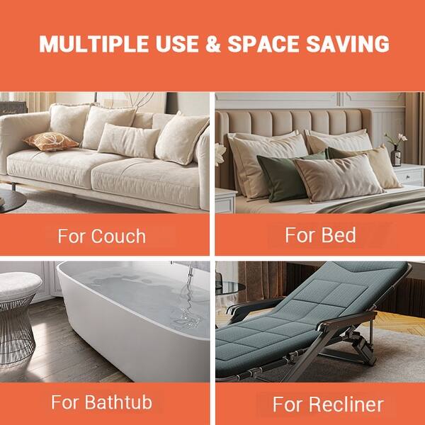 End Table, C Table Adjustable Height 360° Swivel TV Tray Table, Couch Tables Side Tables With Wheels, Rotatable Table