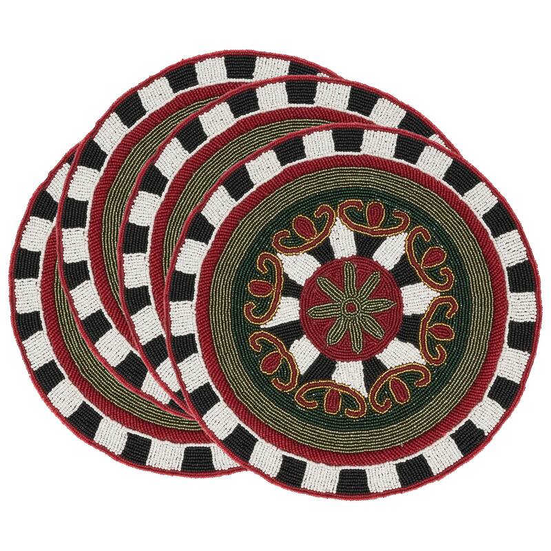 Intricate Beaded Placemat (Set of 4)