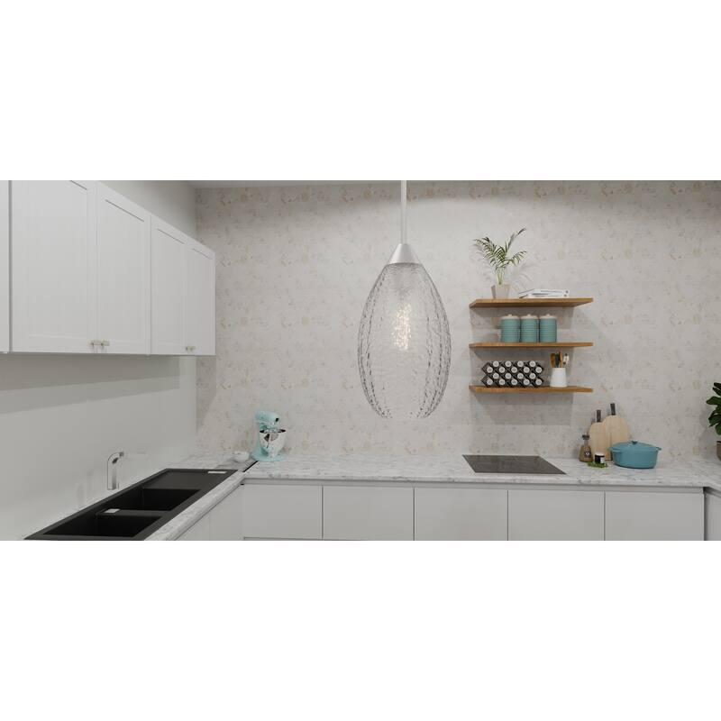 Marza 1-Light Brushed Nickel Mini Pendant
