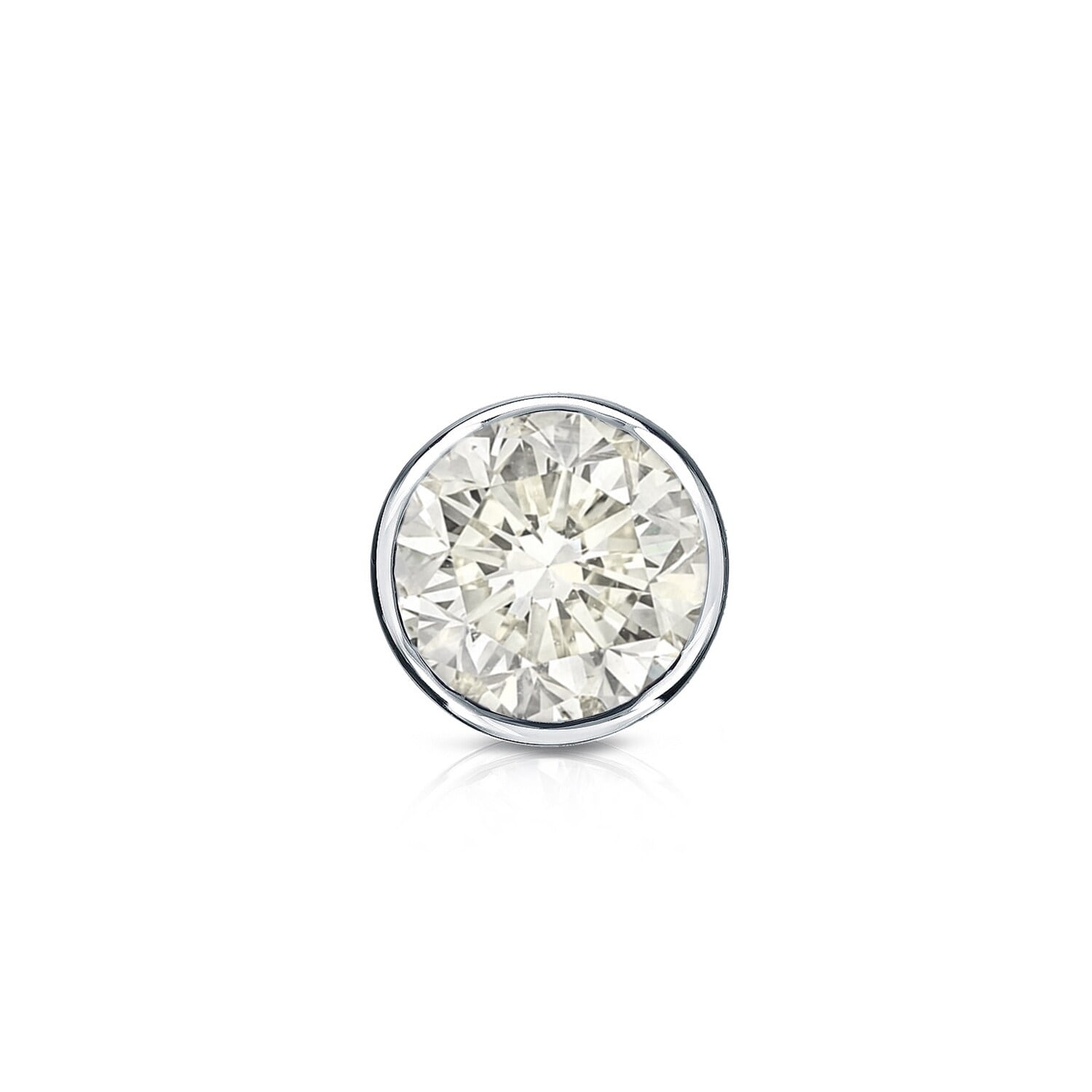 Auriya 1/3ctw Round SINGLE STUD (1) Diamond Earring 14k Gold Bezel-set
