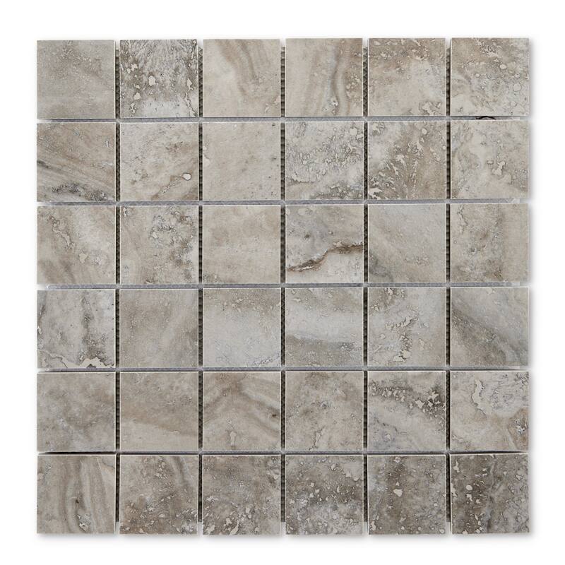 Tufo 12 in. x 12 in. Glazed Porcelain Mosaic Wall and Floor Tile