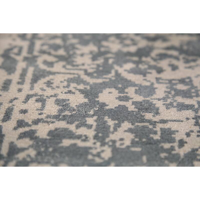 Colorful Abstract Contemporary Foyer Rug Handmade Wool Carpet - 3'1"x 6'4"