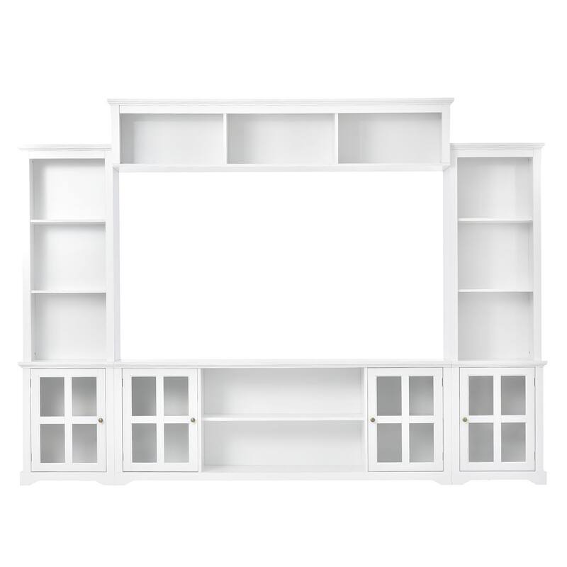 Modern Minimalist Entertainment Wall Unit Sets with TV Stand for TVs Up to 70"/75''