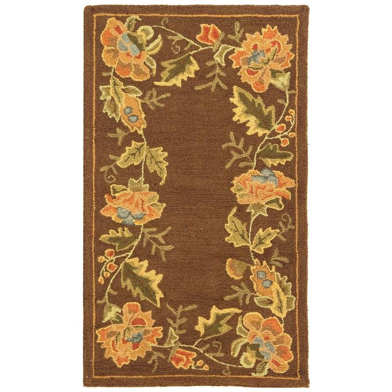 SAFAVIEH Handmade Berkeley Delphine Botanical Wool Rug