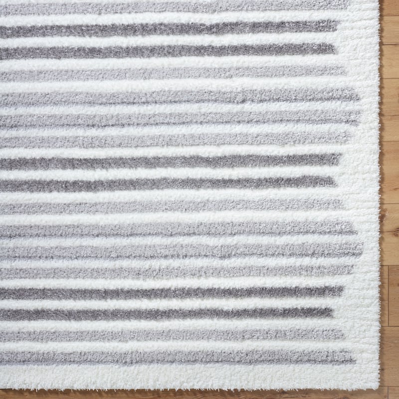 Livabliss Nomadic Striped Plush Area Rug