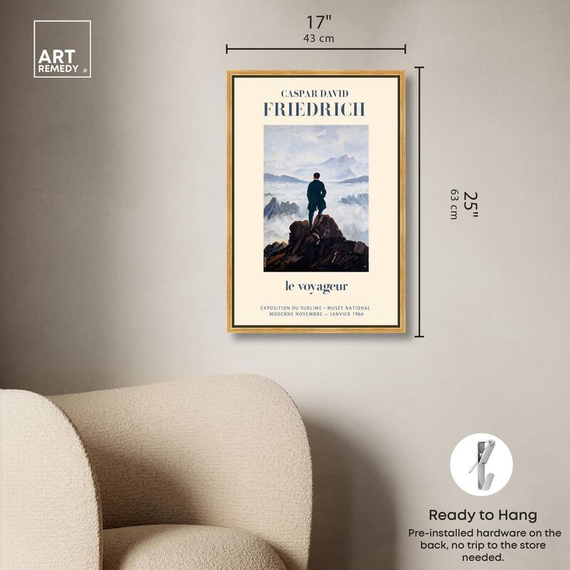 Wanderer in a Sea of Mist Canvas by Art Remedy