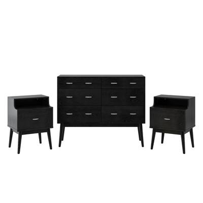 Curtisian 3 Piece Double Dresser and Nightstand Bedroom Set by Christopher Knight Home