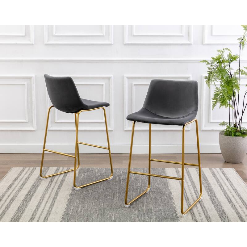 Best Quality Furniture Faux Leather Bar Stool (Set of 2)