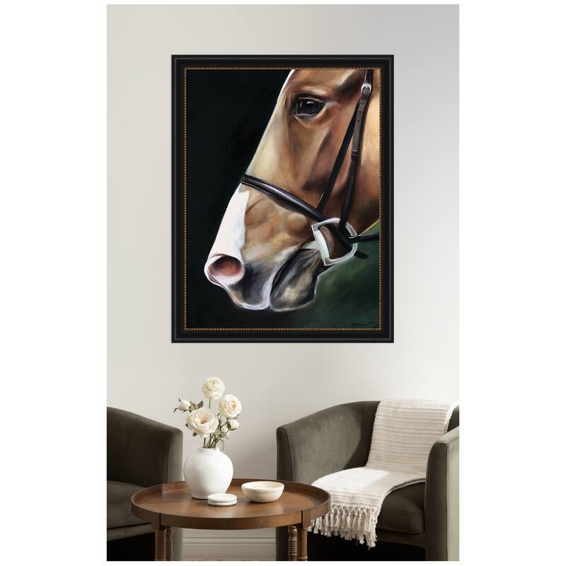 Kate and Laurel Chestnut Horse by Mary Sparrow Framed Wall Art Print
