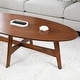 preview thumbnail 2 of 8, SEI Furniture Rhoda Mid Century Modern Oval Wood Coffee Table