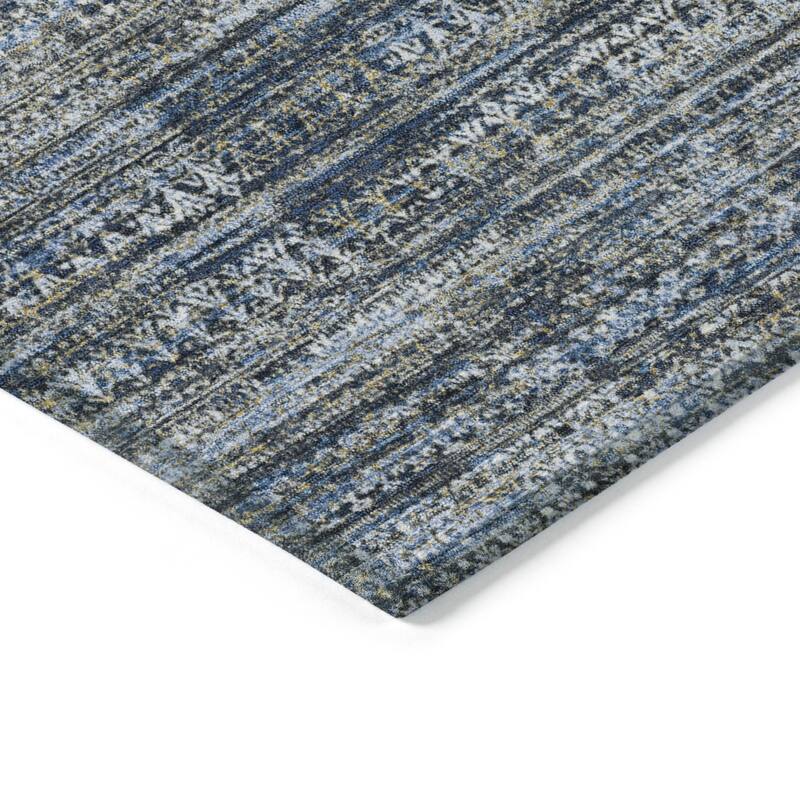 HomeRoots Striped Transitional Rectangle Outdoor Rug
