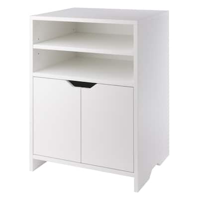 Open Shelf Storage Cabinet - 26.25" - White