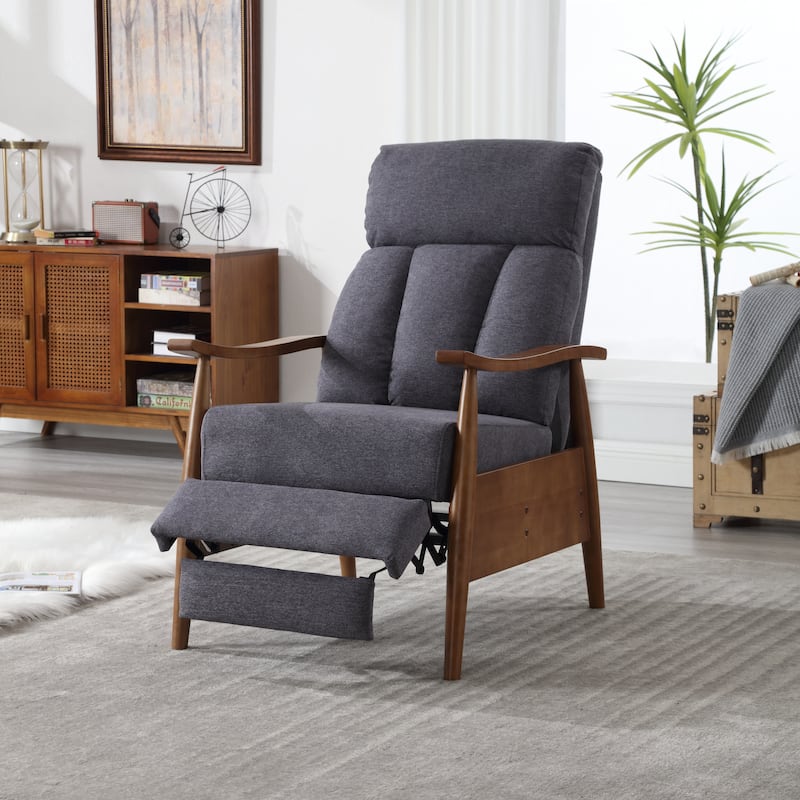 Dark Gray 26.38" Adjustable Chaise Lounge Chair