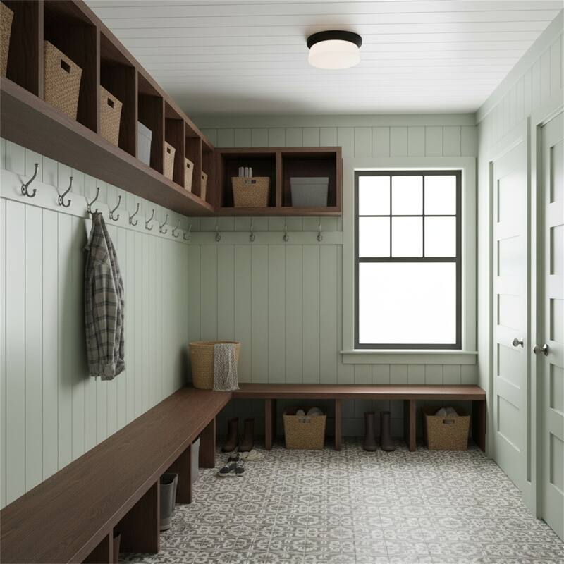 11 inch Black Integrated LED Flush Mount