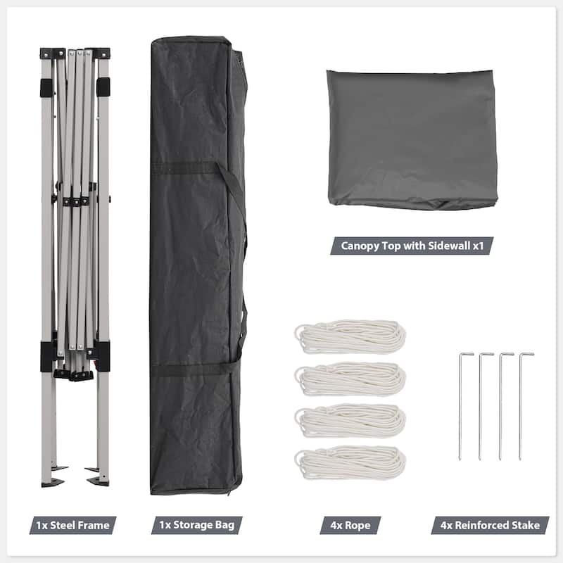 Ainfox 8 x 8 ft Pop-up Canopy Tent, Outdoor Gazebo for Beach, Sun Shade