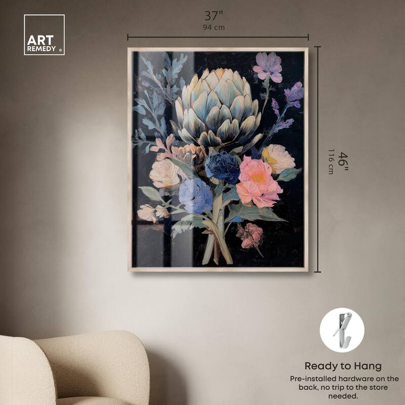 Moody Artichoke I Shadowbox by Art Remedy