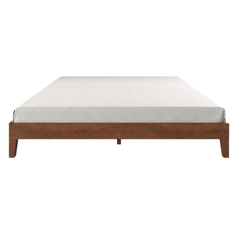 Modern Elegant King Platform Bed Wood Material