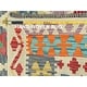 preview thumbnail 6 of 4, Shahbanu Rugs Colorful Veggie Dyes Shiny Wool Hand Woven Afghan Kilim Geometric Design Flat Weave Reversible Rug (10'2" x 12'9")