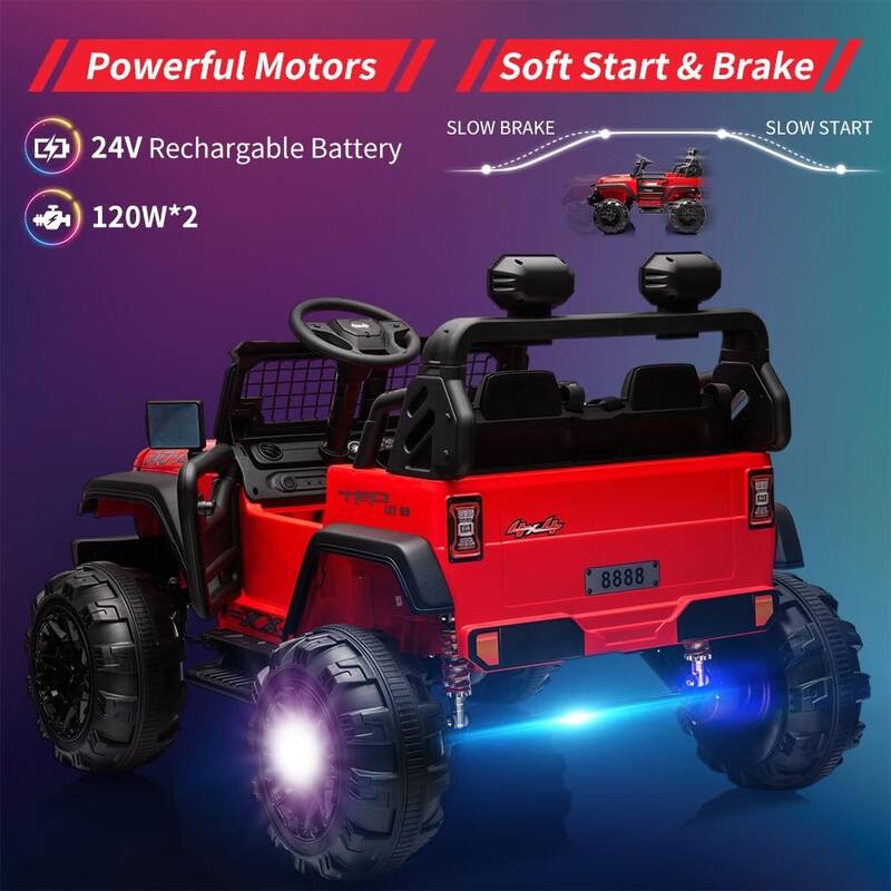 24V 9Ah Kids Ride On 2 Seaters Electric Car with Remote Control