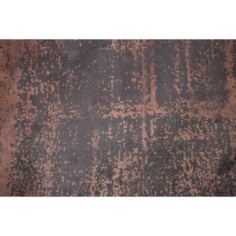 Abstract Indian Round Rug Hand-Knotted Wool Carpet - 9'2"x 9'2"