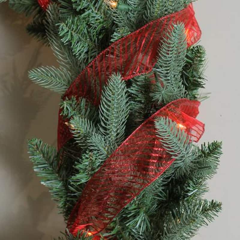 Red Metallic Christmas Wired Craft Ribbon 2.5" x 10 Yards