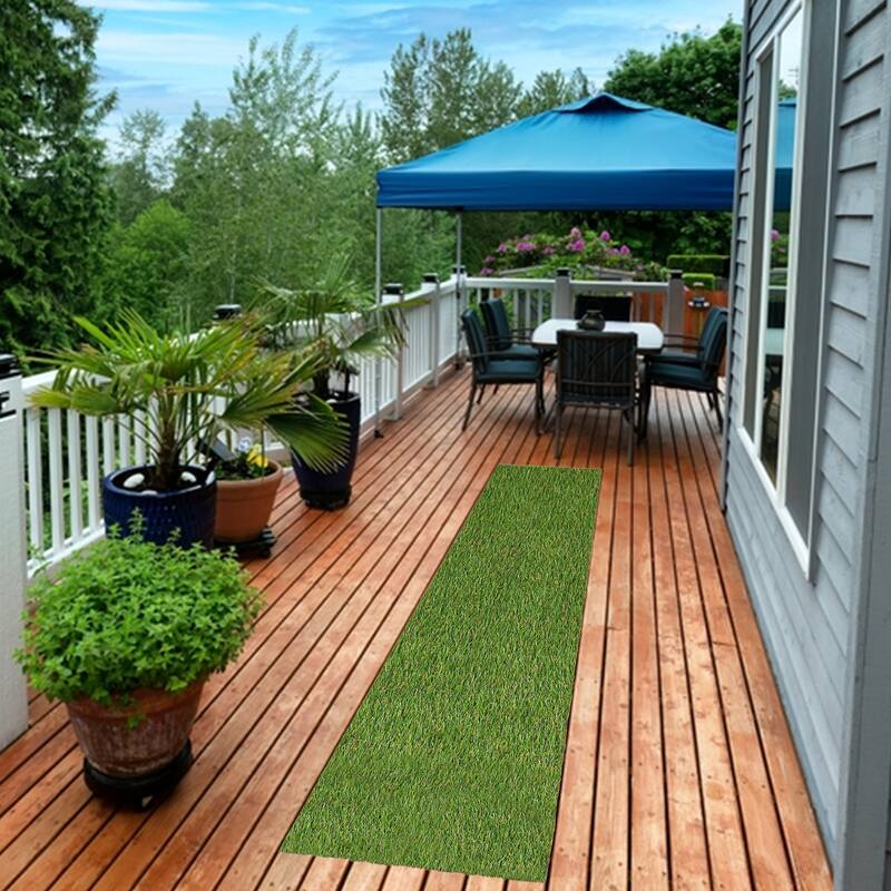 Superior Artificial Grass Lawn Turf Indoor/ Outdoor Area Rug - 1' x 13'