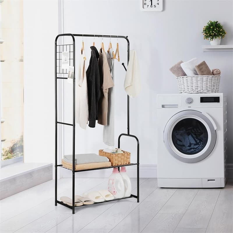 Clothes Rack Metal - 12.6"D x 28.7"W x 61.4"H