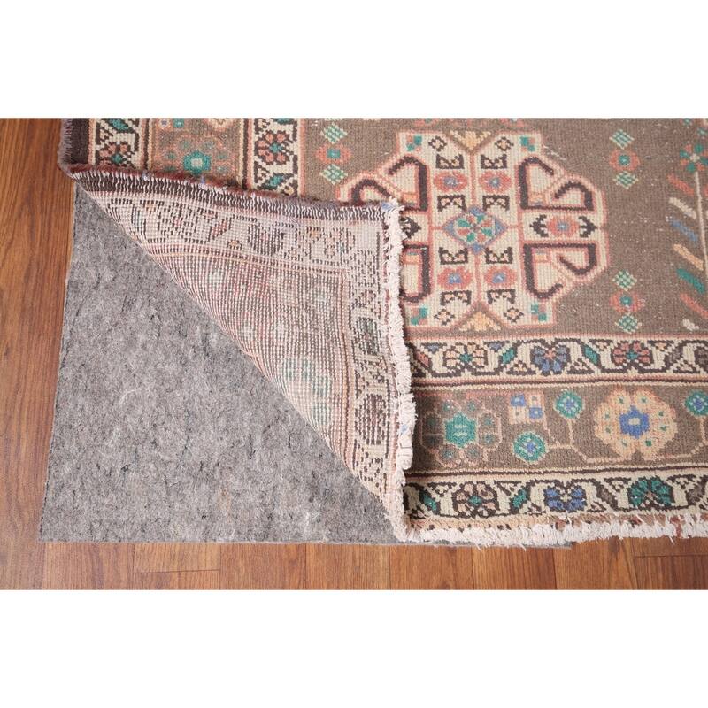 Tribal Geometric Shiraz Persian Vintage Area Rug Handmade Wool Carpet - 6'8"x 9'9"