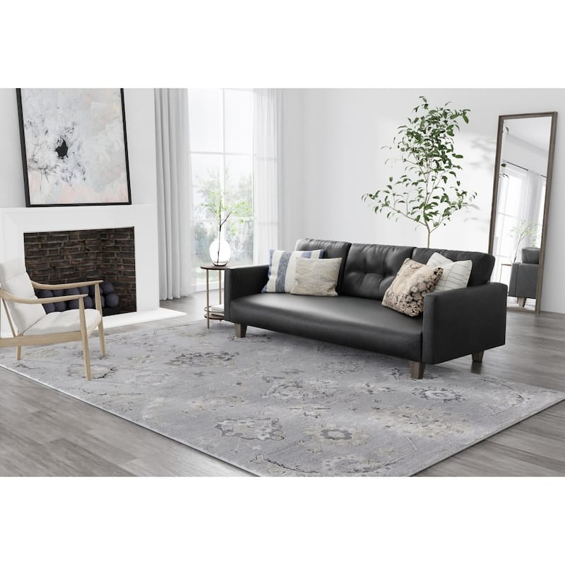 Grand Bazaar Adana Machine Made Damask Transitional Area Rug