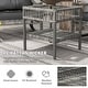 preview thumbnail 13 of 16, Outsunny Wicker Outdoor Rocking Chair Set, 3 Piece Patio Furniture Set with Padded Cushions and Storage Coffee Table