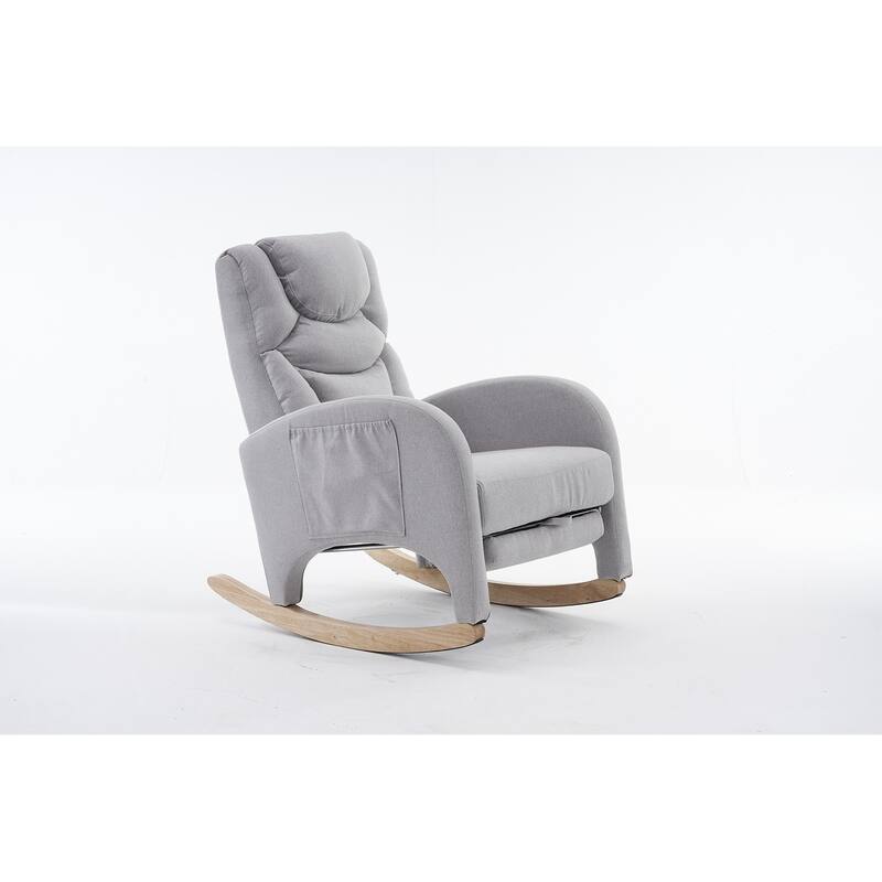 Accent Armchair Chair Rocking Chair With Adjustable Footrest