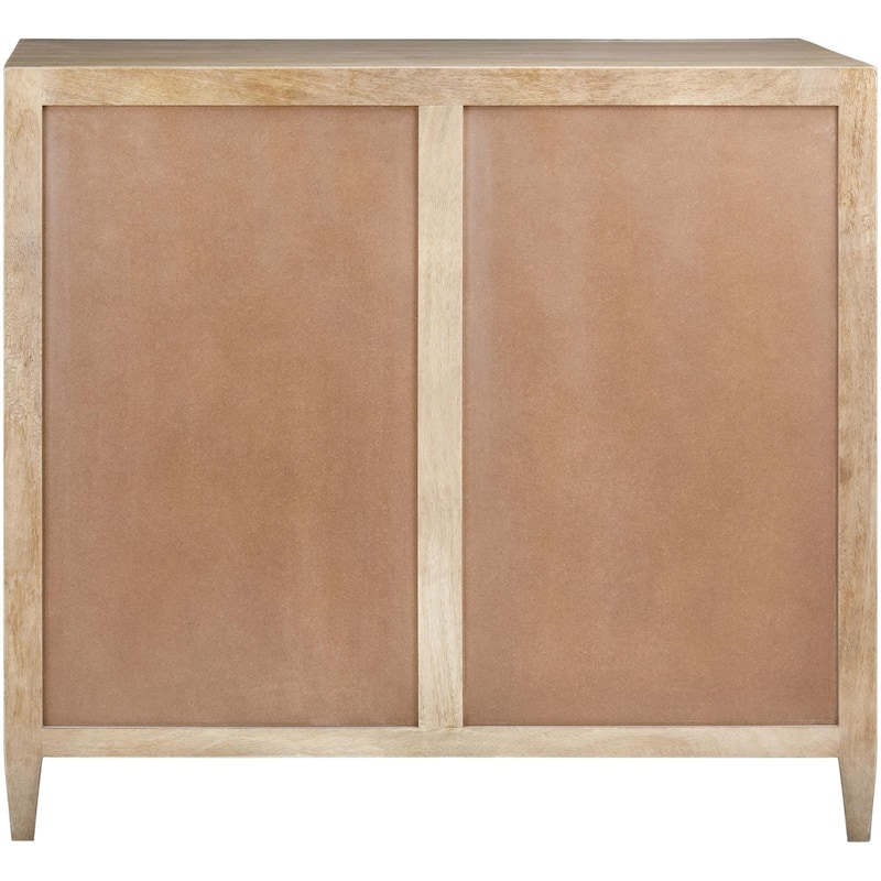 Mile Wood and Rattan Storage Cabinet