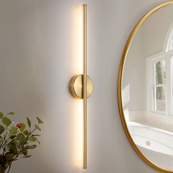 1-Light Black/ Gold/ Nickel Modern Long Linear Strip Wall