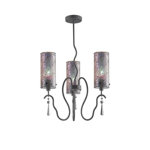 Multi Colored Gl Chandelier O2 Pilates Woodbridge Lighting 14213 M10iri 3 Light 1 Tier Chandelier With Marvelous Colored Gl