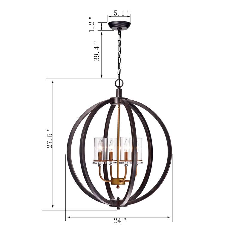 Orcus 4-Light Globe Chandelier