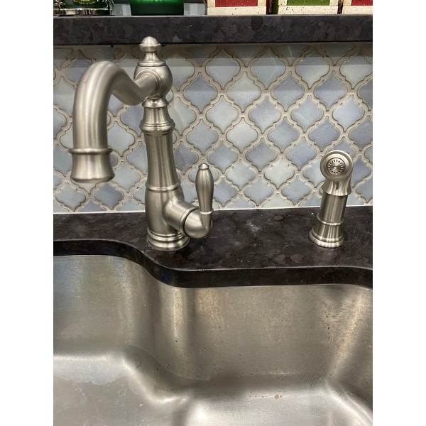 Moen Weymouth Low-Arc Kitchen Faucet with Side Spray ...
