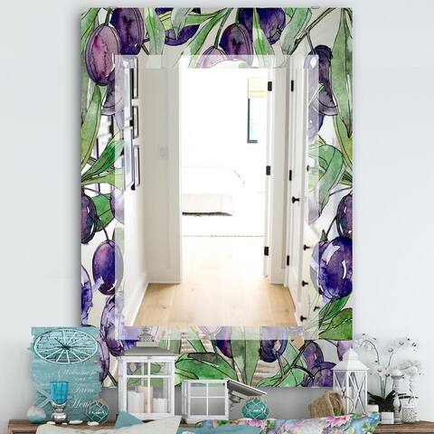 Designart 'Garland Sweet 22' Traditional Mirror - Printed Wall Mirror