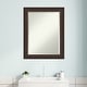 preview thumbnail 28 of 33, Beveled Wood Bathroom Wall Mirror - Lara Bronze Frame - Lara Bronze