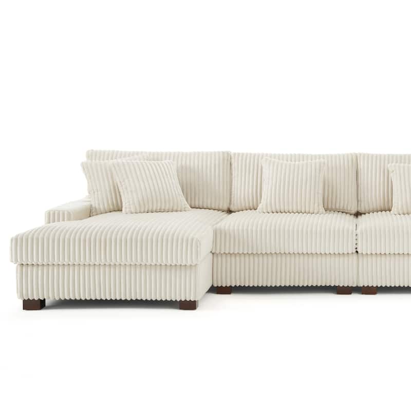 Anne 150" W Oversized Upholstered Modular Sectional Sofa